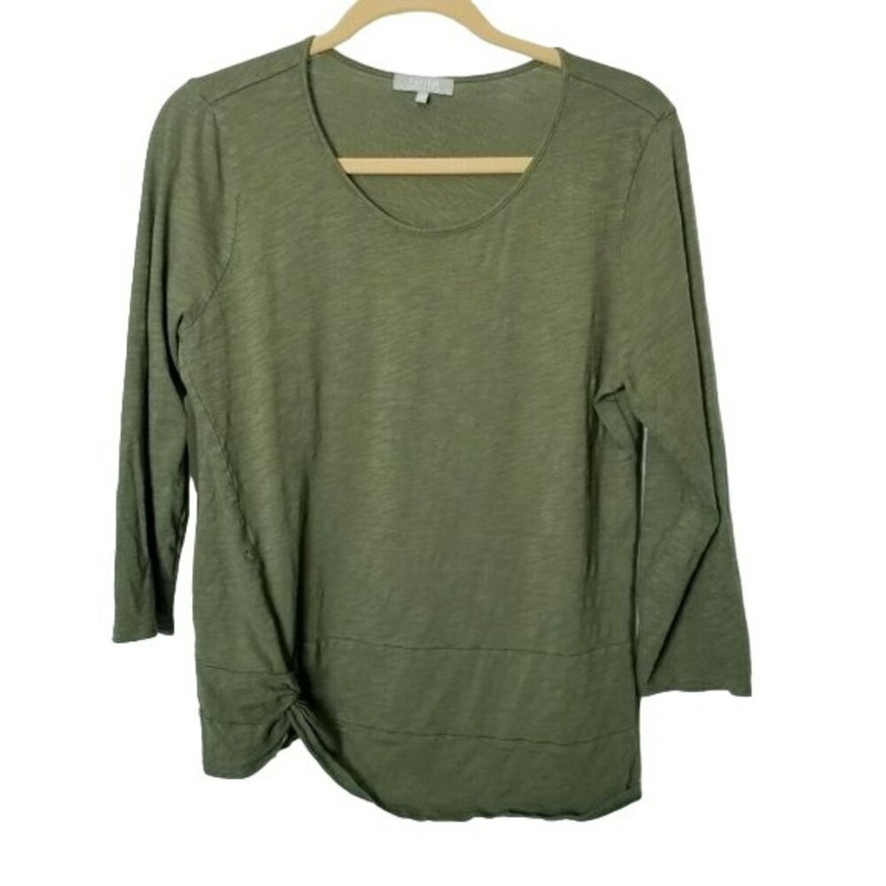 Habitat Clothes To Live In River Wash Side twist Green Long Sleeve‎ Lagenlook M